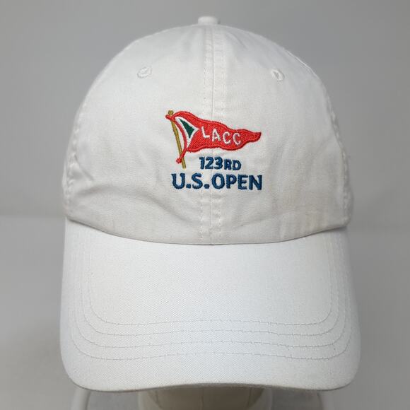 LACC 123rd U.S. Open Strapback Hat White One Size Embroidered Ahead - Picture 2 of 10